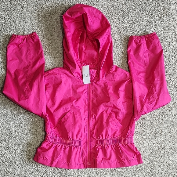 GAP Other - Gap Kids Vibrant Pink Hooded Wind-breake Jacket